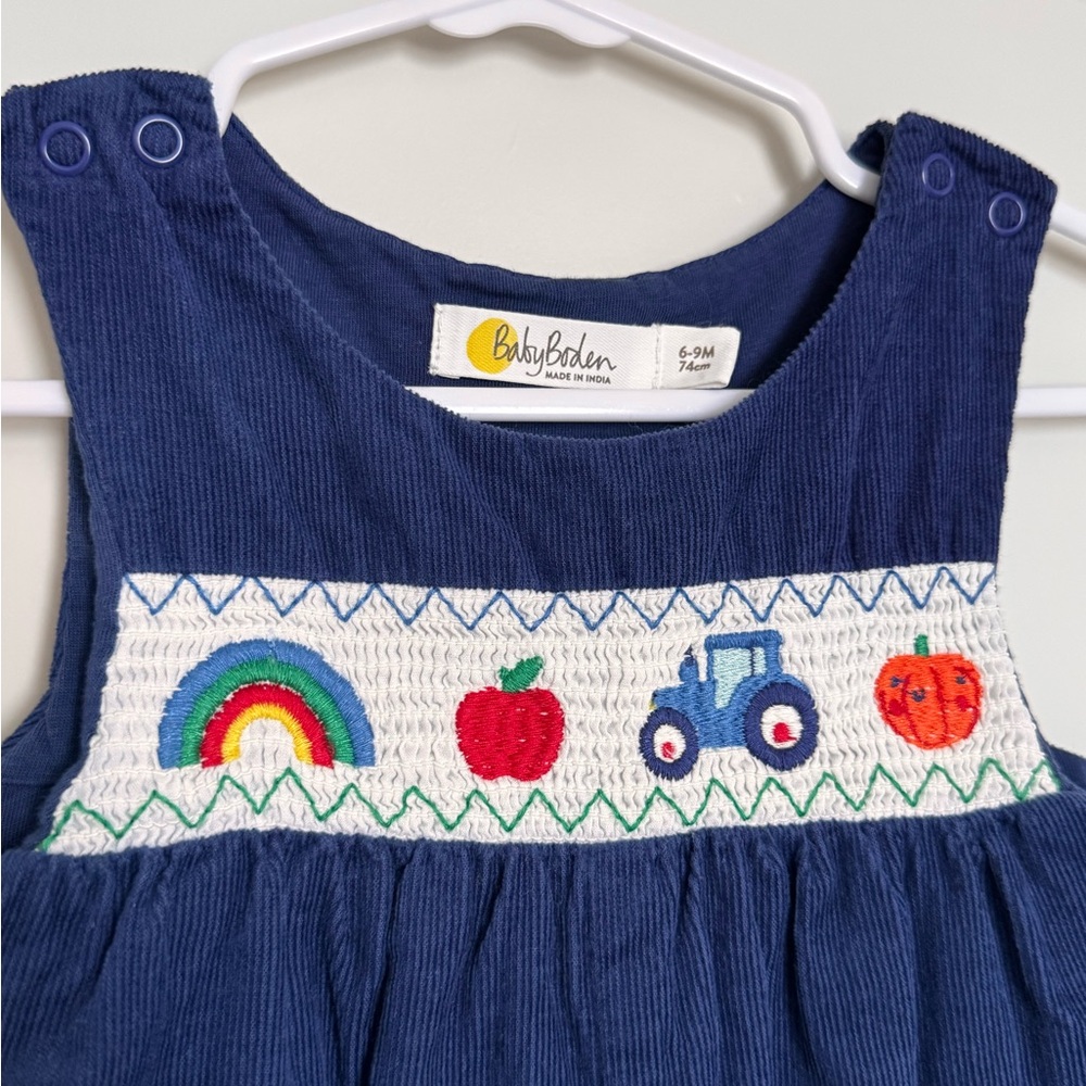 Baby Boden Blue Embroidered Jumper